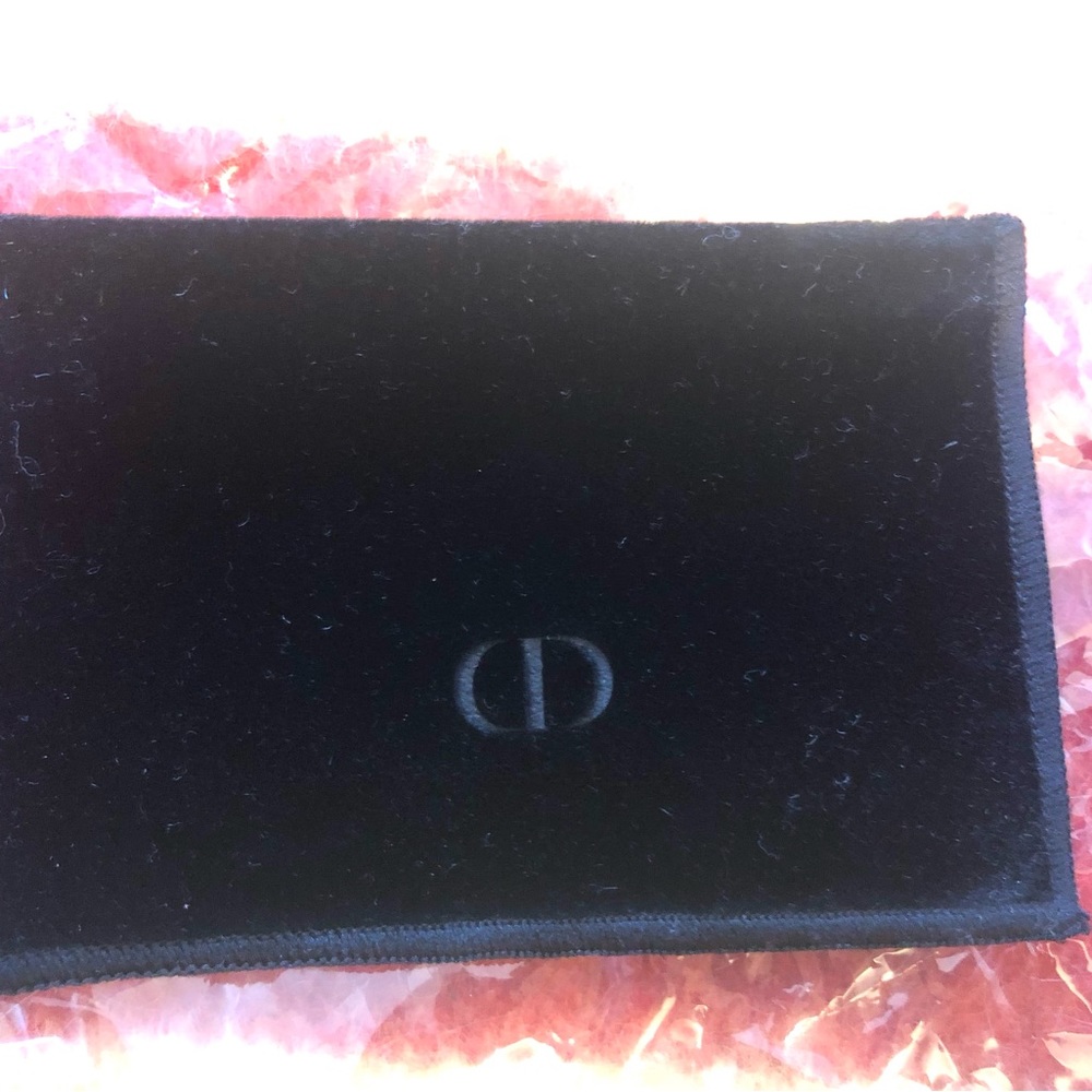 Christian Dior Black Open Velvet Pouch
